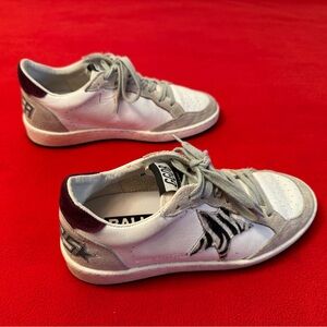 Golden goose GGDB Ball Star Women’s Sneakers With Zebra Accent Size 36/ 5.5 US